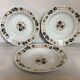 Three old deep plates, earthenware, 1930s, water lily model.
