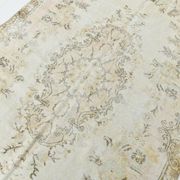 291x172 Vintage Turkish Rug, Pastel Pink Green Brown Rug, Turkish Carpet