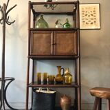 Bamboo and rattan bookcase 70s-80s