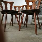 Set of 6 all-wood bistro chairs