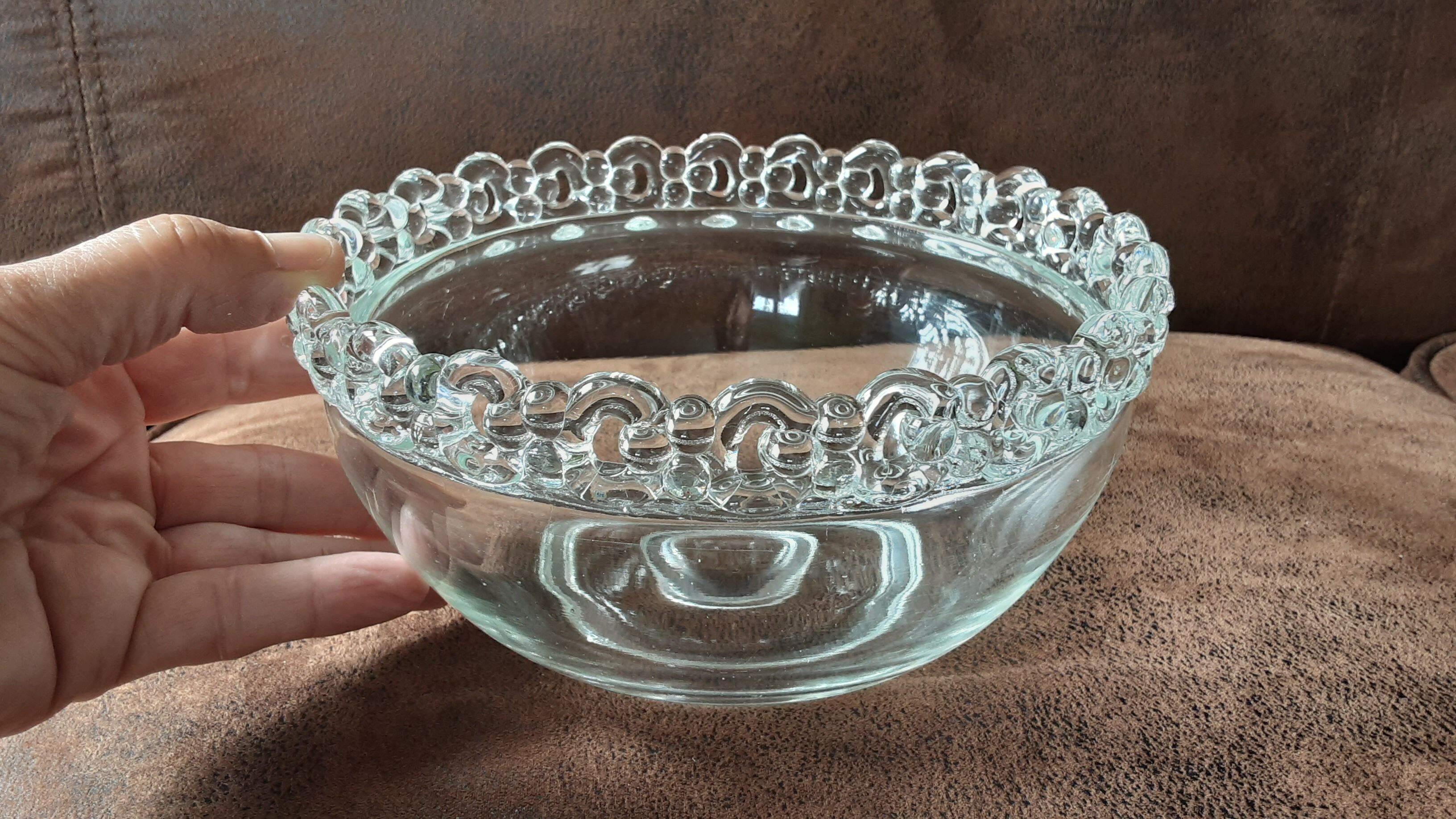 Crystal salad bowl