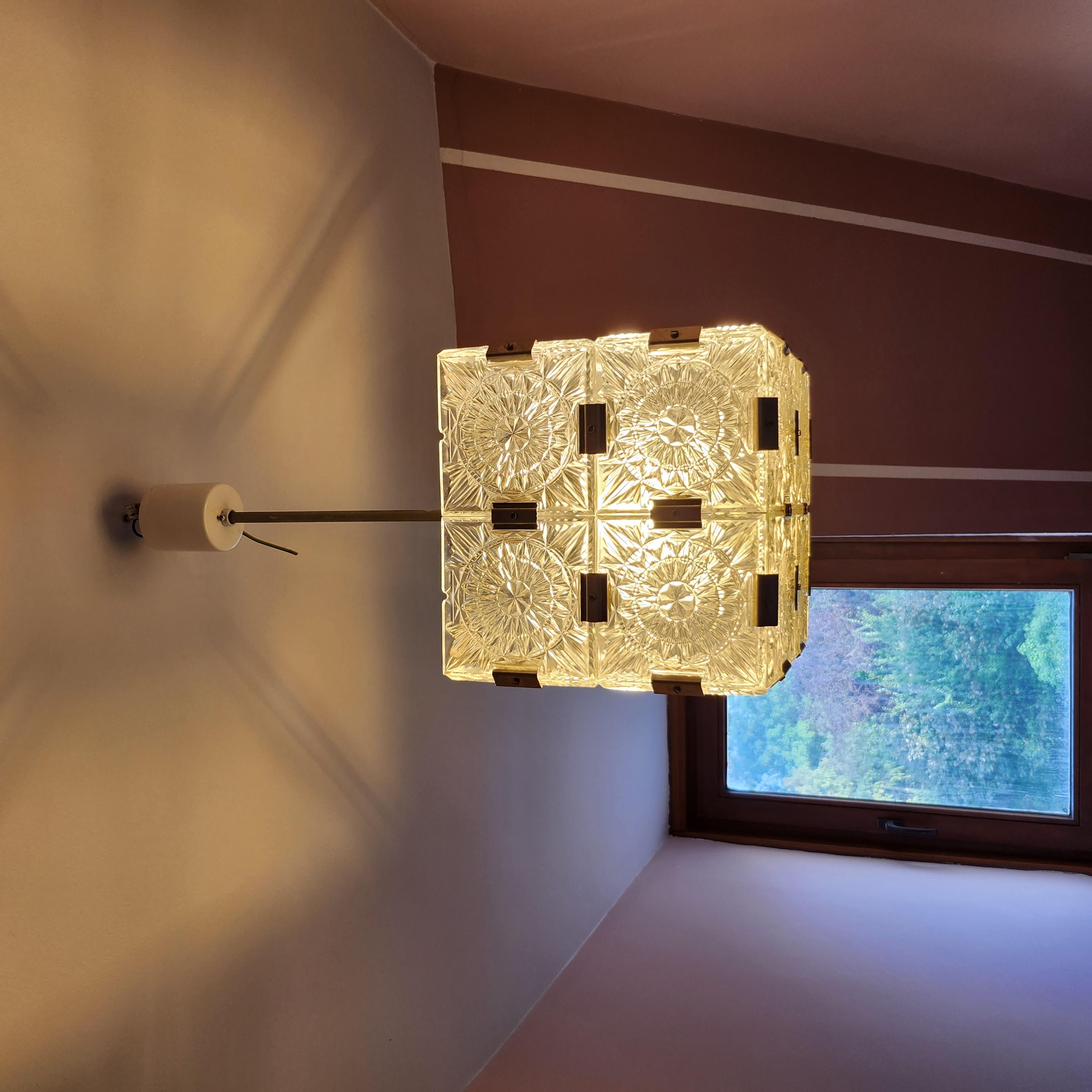Glass chandelier from the c. 1970