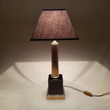 Lamp neoclassical a golden column the Dolphin Olympus