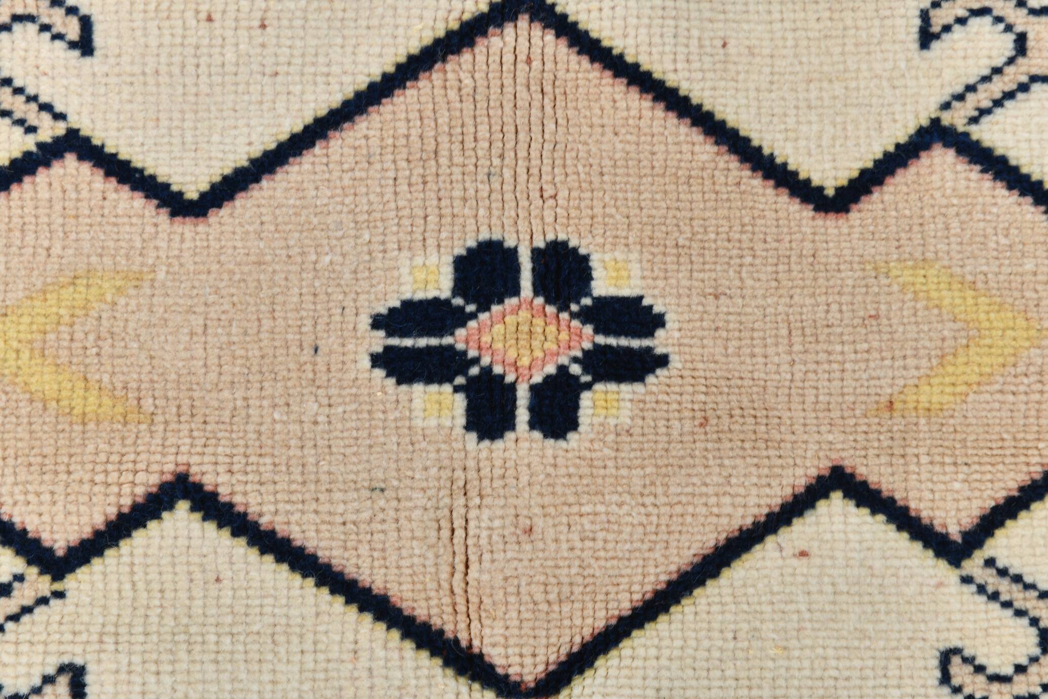 6x8 Pink & Navy Blue Oriental Vintage Rug, 186x247Cm