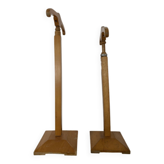 Two corset holder, display stand, vintage wooden clothing rack