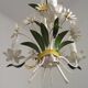 French Vintage Tied Bouquet Style Daisy Flower 3 Light Chandelier
