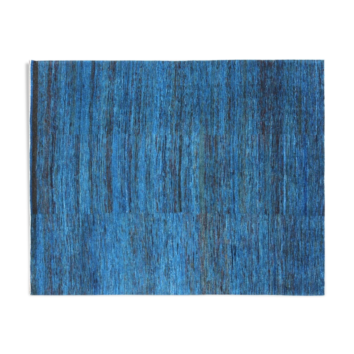 Blue knotted carpet 246 x 300 cm