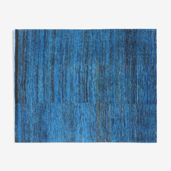 Tapis noué bleu 246 x 300 cm