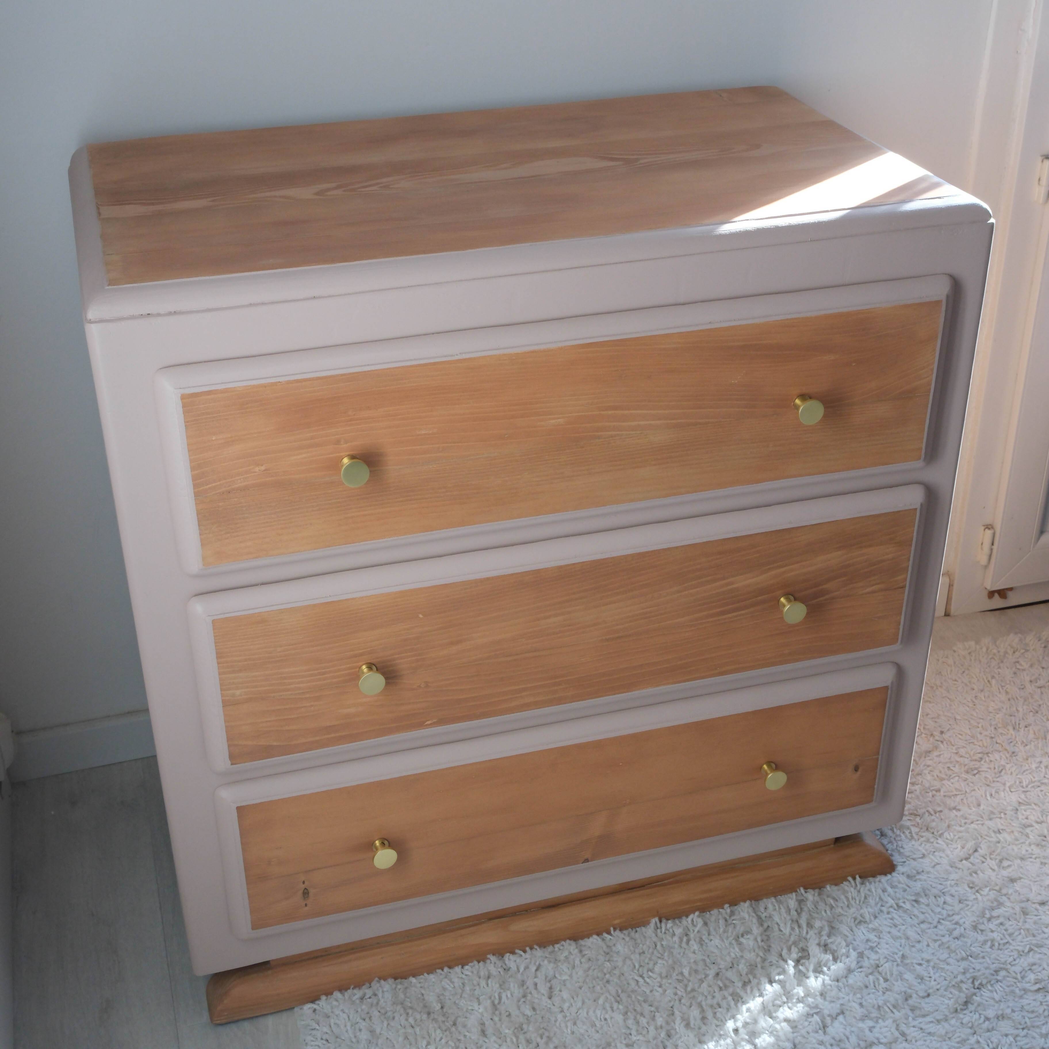 Vintage 50s pine chest of drawers