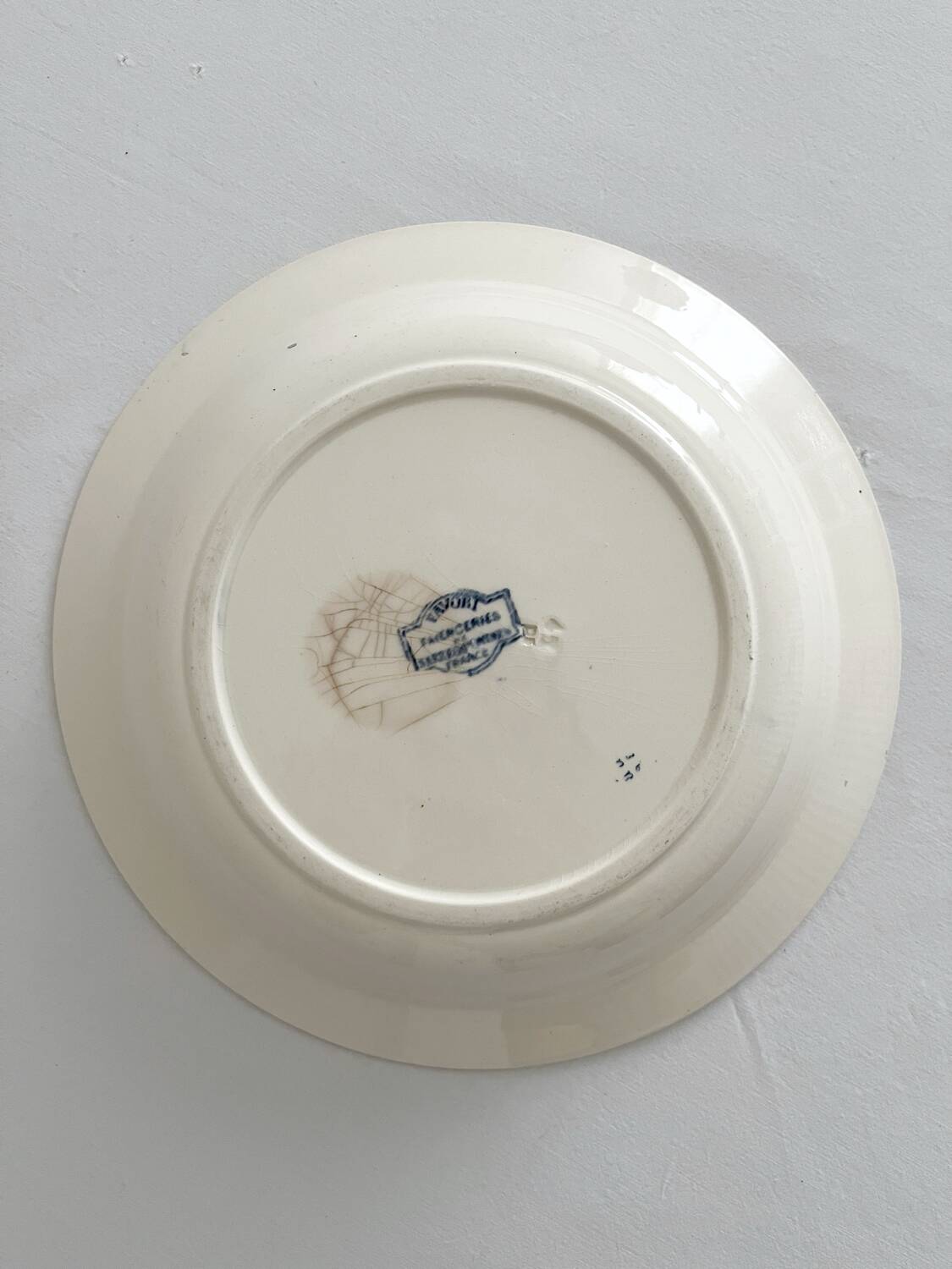 Plat creux saladier en terre de fer « Favori » Sarreguemines