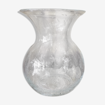 Vase bulle en cristal evase