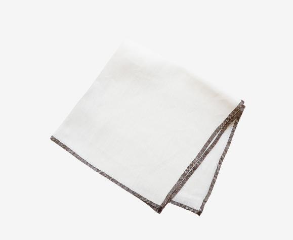 Serviette en lin blanche