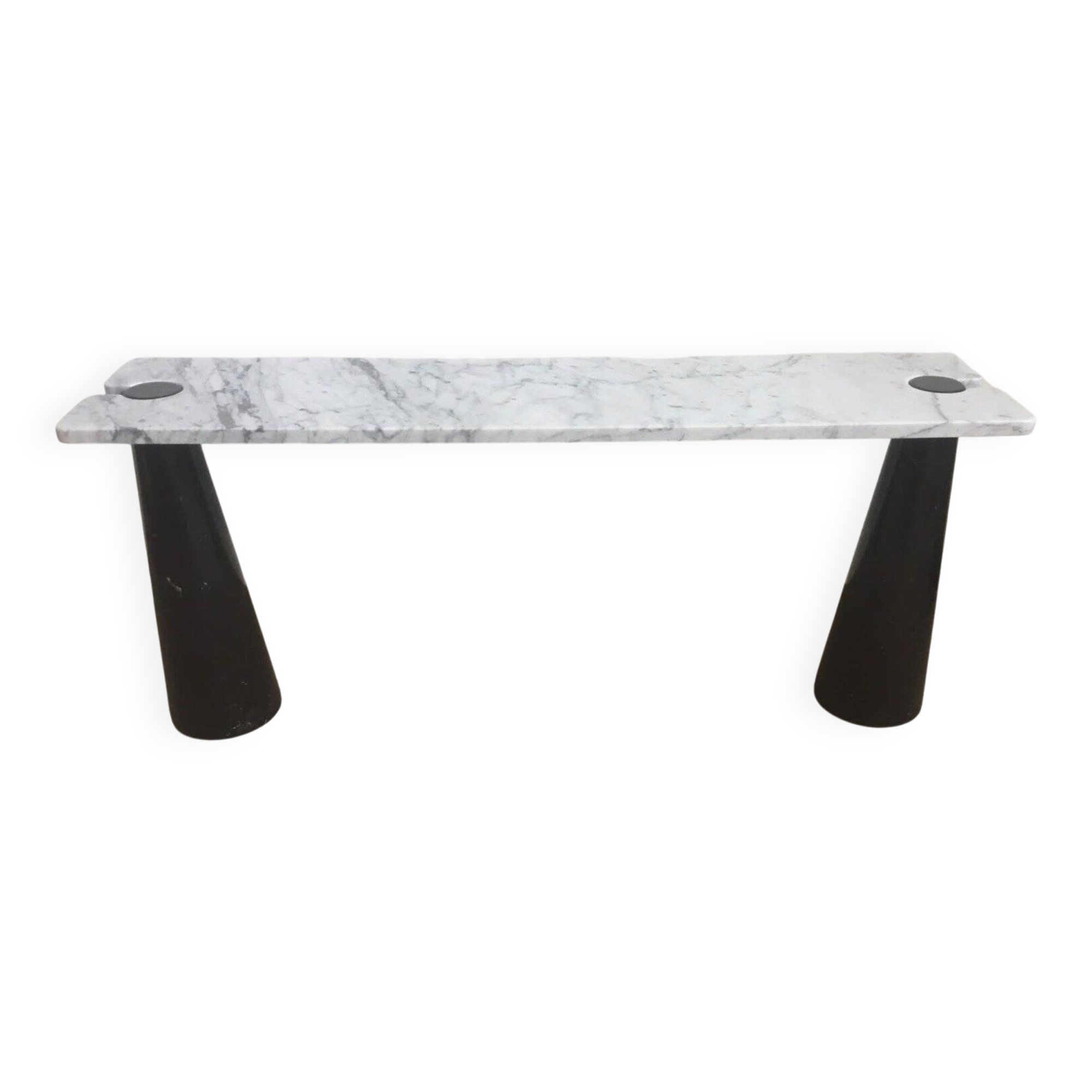 Black and White Marble Eros Console by Angelo Mangiarotti for Skipper, 1990s