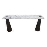Black and White Marble Eros Console by Angelo Mangiarotti for Skipper, 1990s