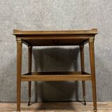 Parisian serving cart with Louis XVI style system in mahogany and bronzes