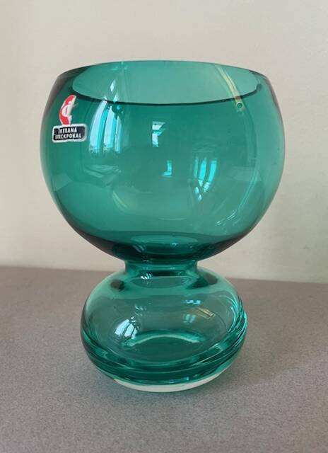 Ikebana Steckpokal vase, Ingrid glas, 1970s