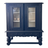 Buffet vitrine de style colonial