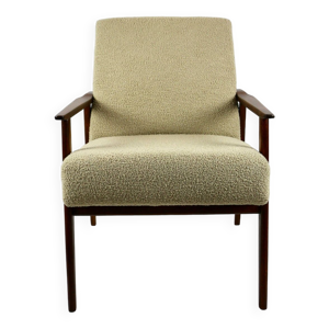 Fauteuil Boucle Beige, - 1970s