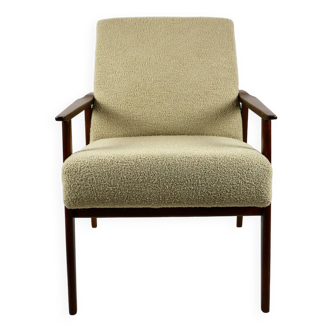 Beige Boucle Easy Chair, 1970s