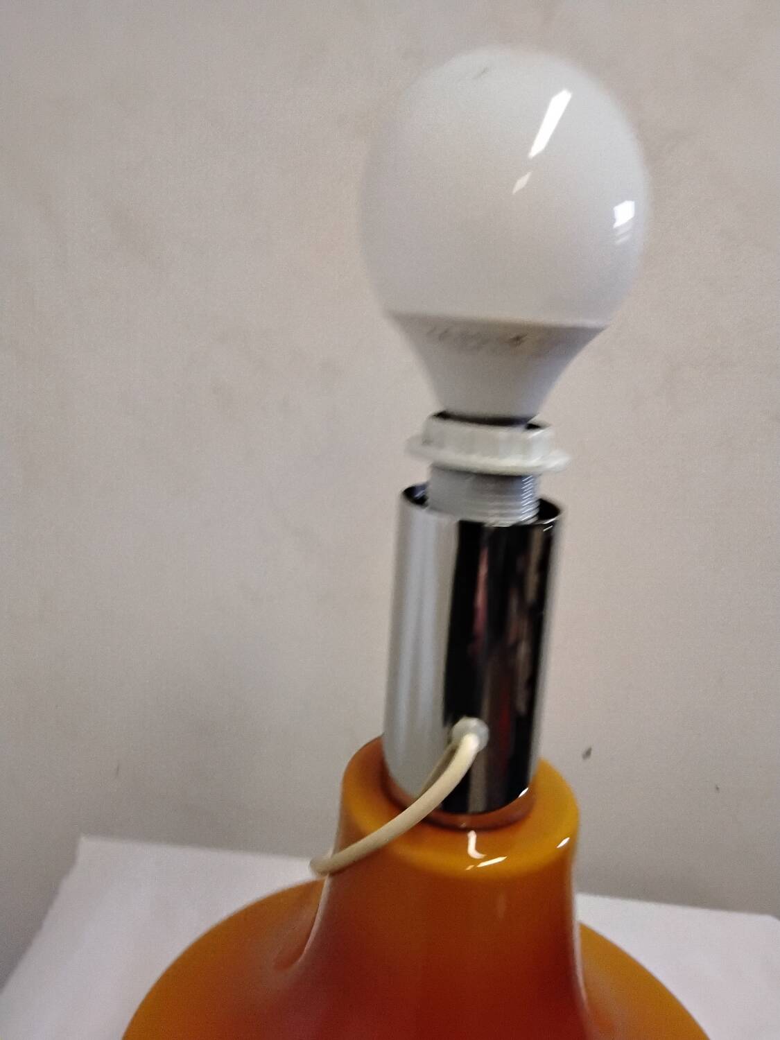 Vintage 70s Style Lamp Orange