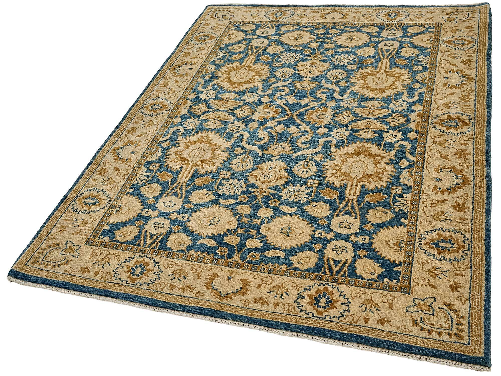 Turkish Handknotted Wool Oushak Rug 140 cm x 208 cm