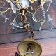 Rare antique cage chandelier in gilded bronze and crystal, 4 lights / WORKING CONDITION GAU?