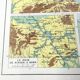 Carte ancienne Europe du Nord Allemagne Pologne Danemark  43x43cm de 1950