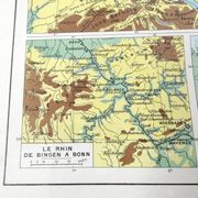 Old map of Northern Europe Germany Poland Denmark 43x43cm from 1950