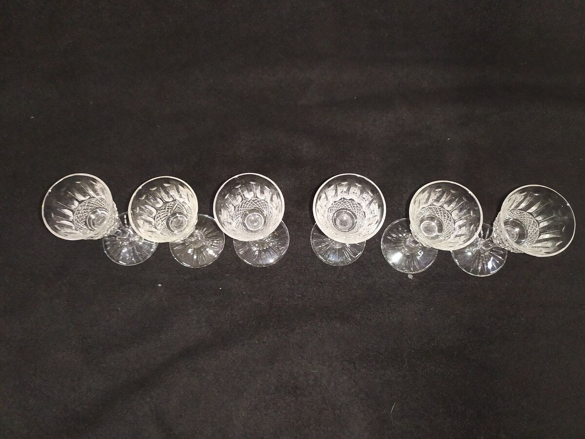 Lot de 6 verres a liqueur tommy Cristal de Saint Louis estampillé