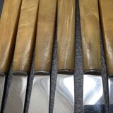 Set of 6 knives stainless blade bakelite sleeve