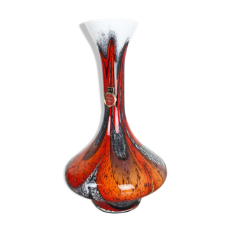 Extra Large Vintage Pop Art Opaline Florence Vase Design 1970s, Italy