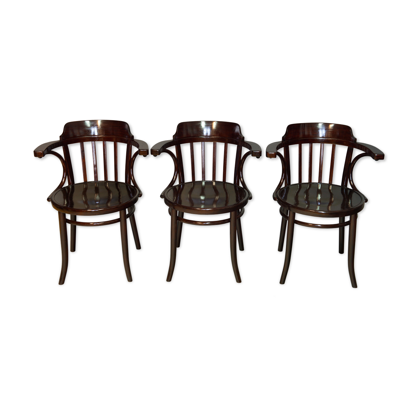 Set of three chairs model no.13 by Thonet 1920