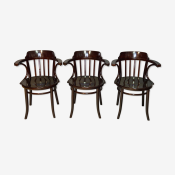 Lot de 3 chaises à manger des années 1920 modèle n ° 13 par Thonet