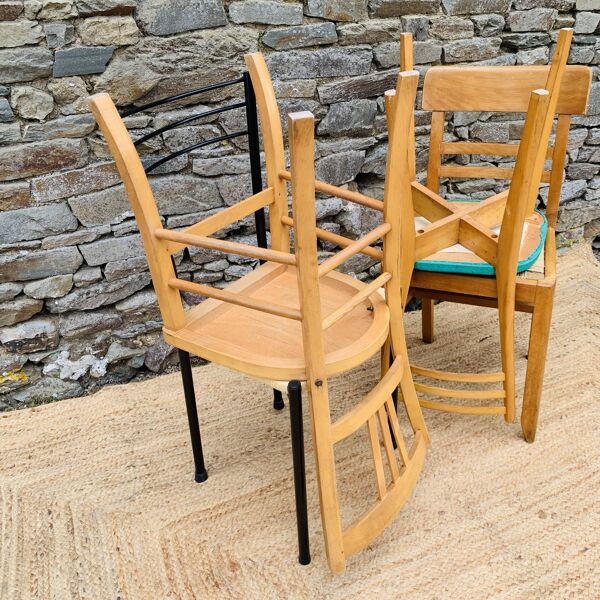 Ensemble de 4 chaises dépareillées