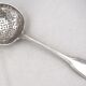 Silver sugar sifter from the 18th century, 23 cm, shell pattern, 106 g.