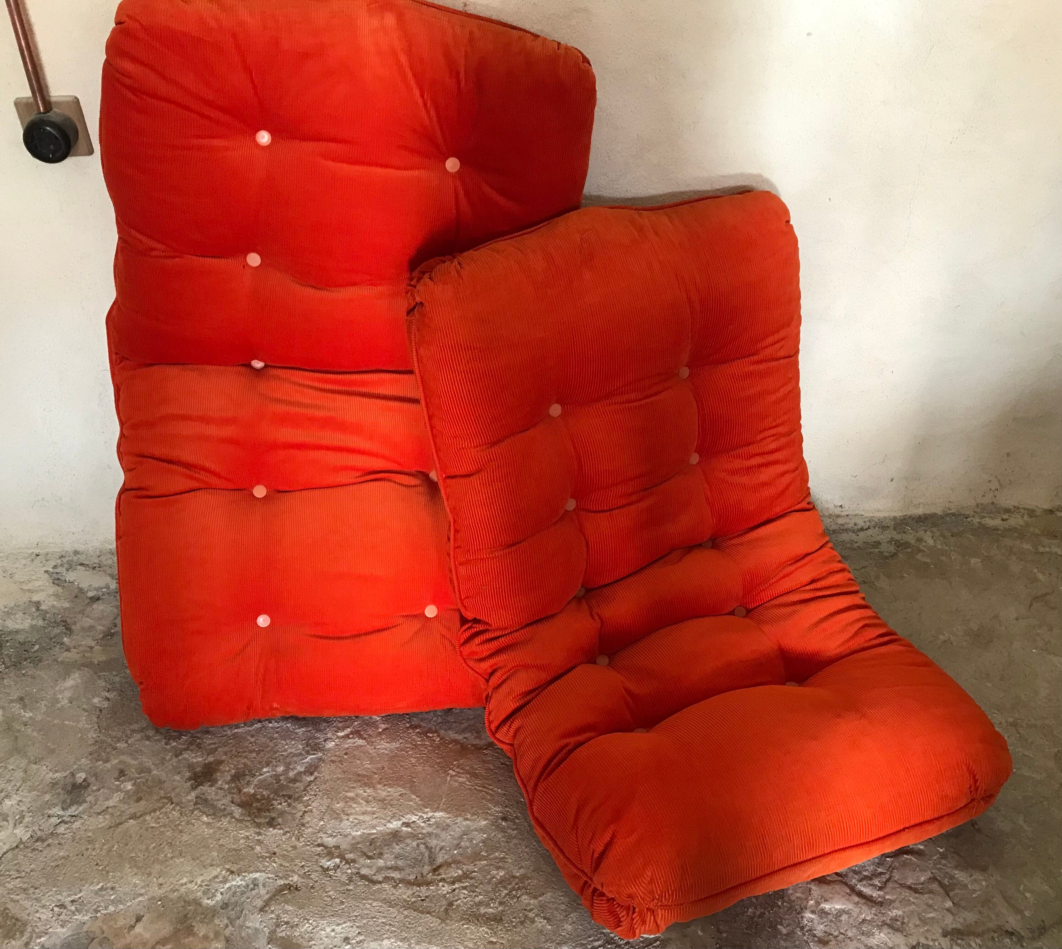 Vintage sofa 1970's pop tubing chrome