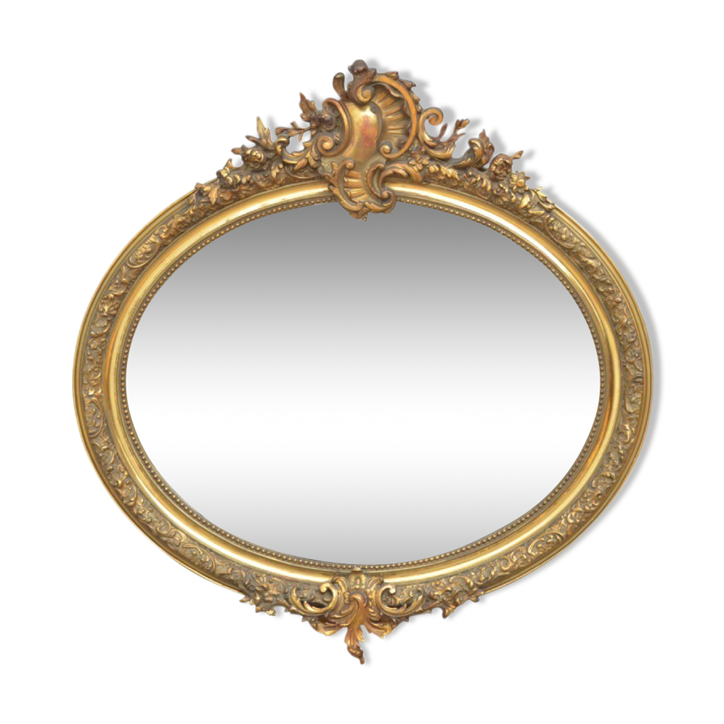 Victorian wall mirror in gilded wood