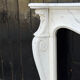 Louis XV style fireplace in Arabescato marble, circa 1980.