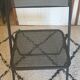 Pair of folding chairs in perforated metal
