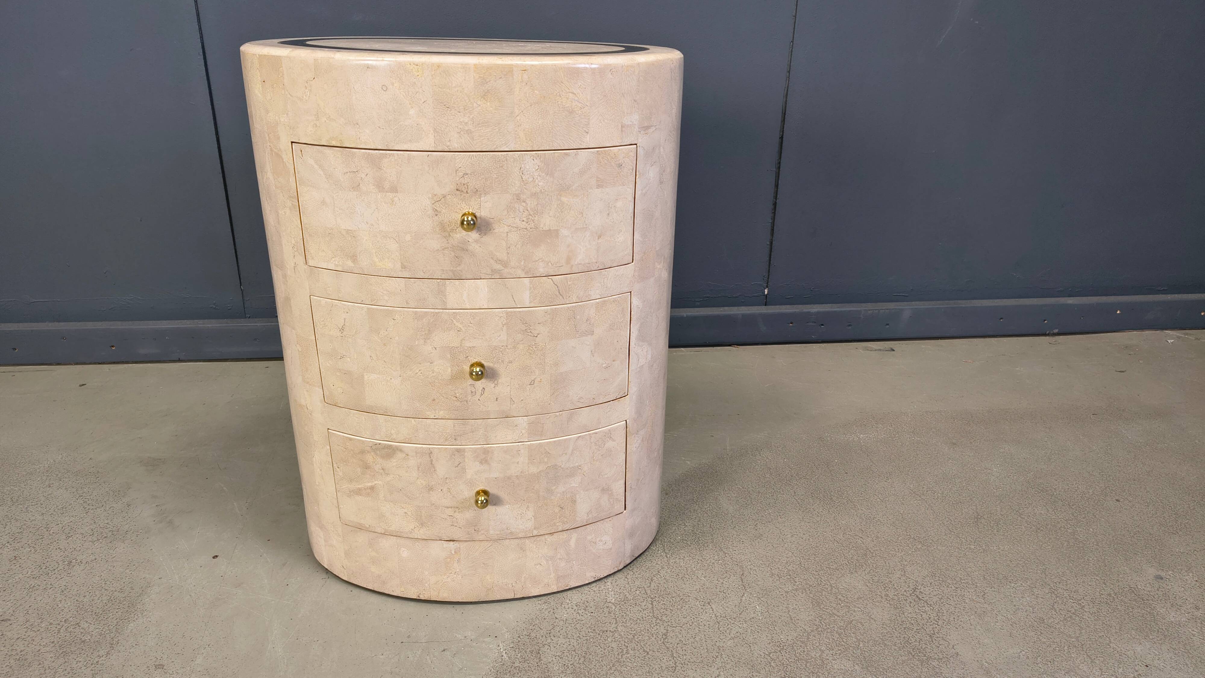 Tessellated stone chest of drawers by Maitland Smith, 1980s