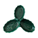 Three-part green serving dish