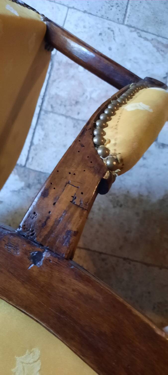 Pair of Louis XVI style armchairs