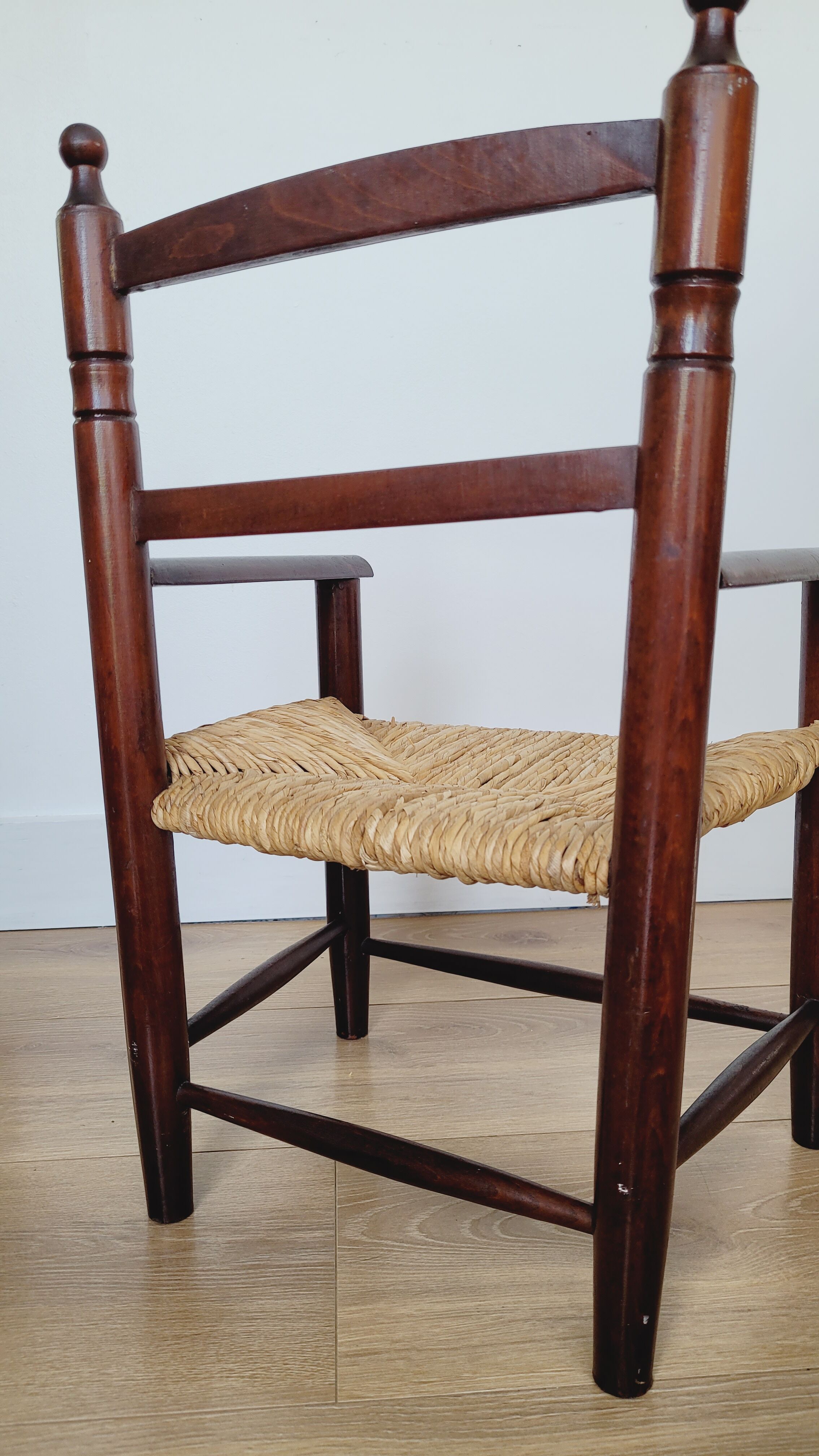 Chaise enfant bois et paille