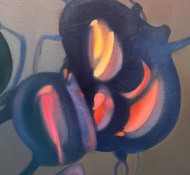 Lucien marduel (1931) yellow red abstraction original modern painting