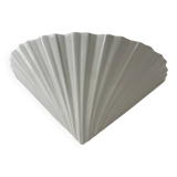 Vintage porcelain shell wall lamp, France 1970