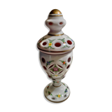 Bohème crystal opaline overlay bonbonnière dragée - 19th century