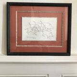 Framed drawing by Jean Fabius Henrion, year 92