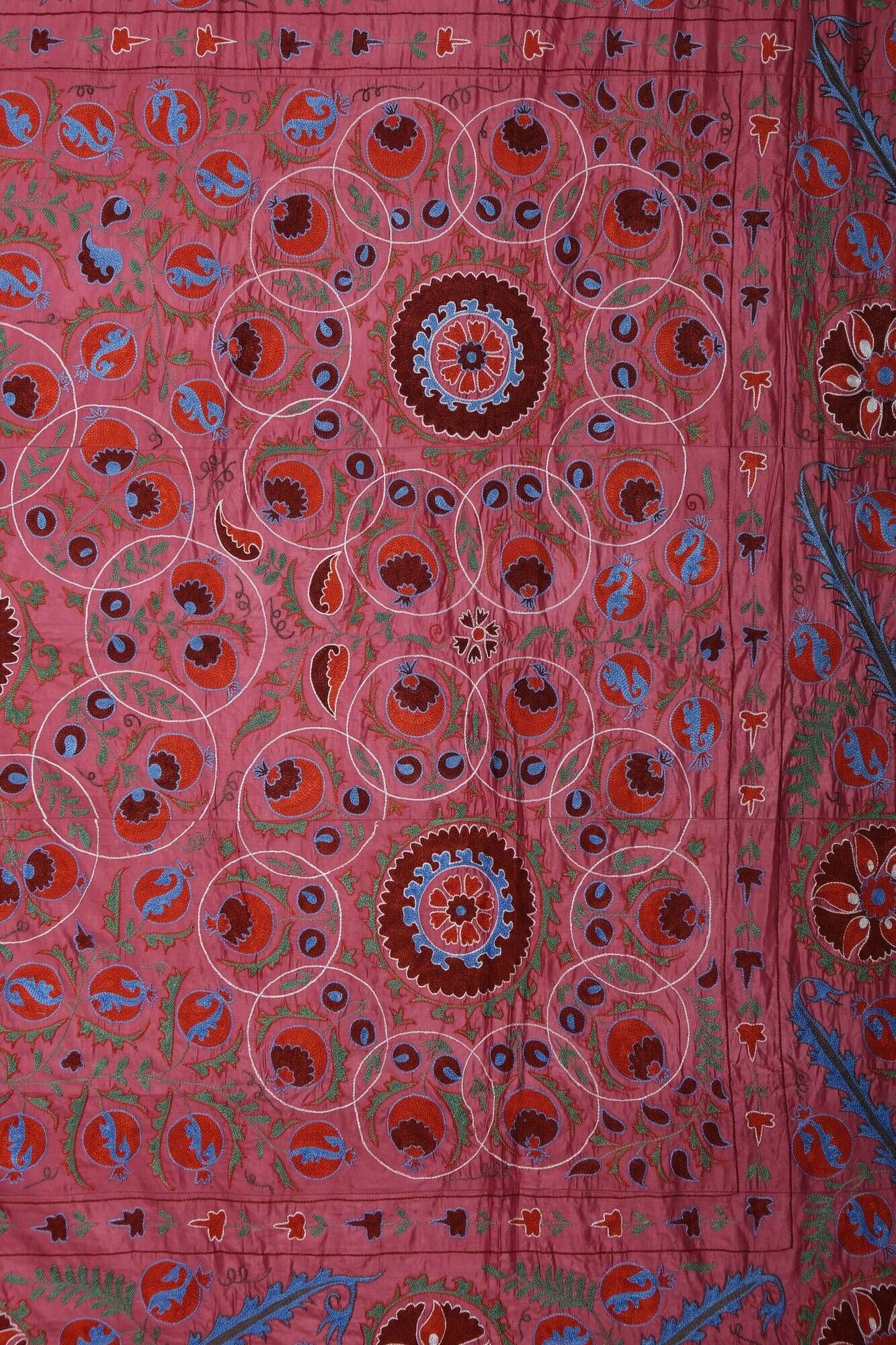 Vintage hand-embroidered tribal tapestry 245x299 cm