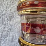 50s vase with gold and burgundy decor