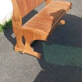 vintage beech storage bench